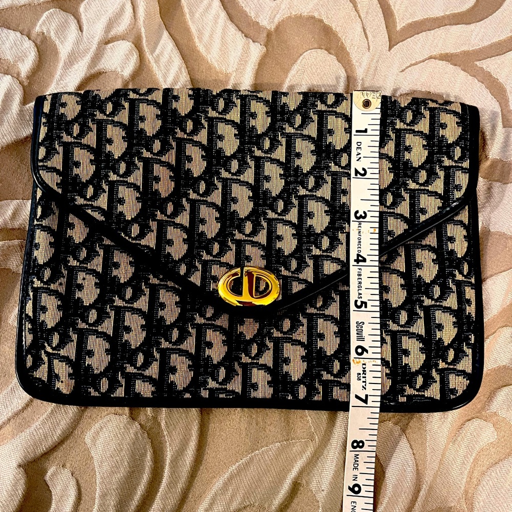 Vintage Authentic Christian Dior envelope clutch purse